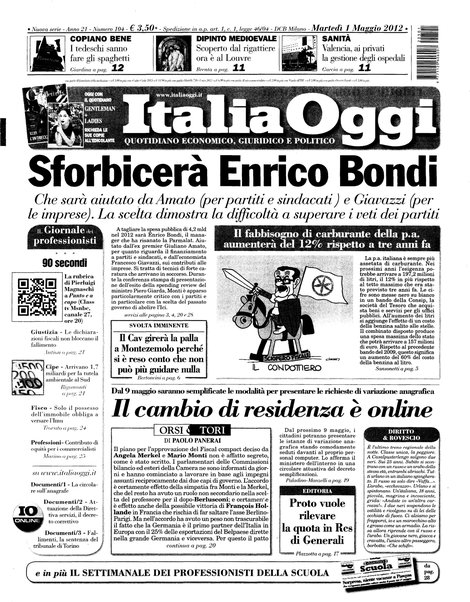 Italia oggi : quotidiano di economia finanza e politica